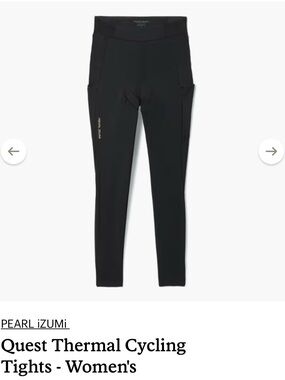 Pearl Izumi Women's Black Thermal Cycling Tights with Side Pockets